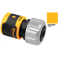 Greita jungtis žarnai HERVIN GARDEN+  5/8”-3/4”, su vožtuvu, metaline galvute, HG-28208-01