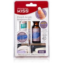 KISS French Acrylic Sculpture Kit rinkinys prancūziškam manikiūrui 40 vnt.