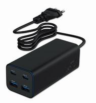 Universal charger 100W GaN 2xUSB-A 2xUSB-C fast charger black