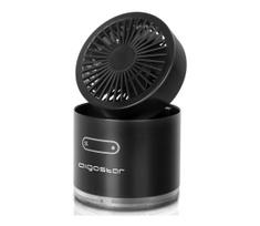 Aigostar - Belaidis mini stalo ventiliatorius su rūko efektu MIST 10W/5V juodas