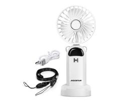 Aigostar - Įkraunamas rankinis ventiliatorius 4W/5V 1200mAh, baltas