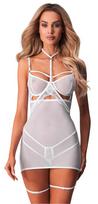 Obsessive obs Chemise white 2XL/3XL seksualūs naktiniai