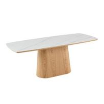Valgomojo stalas Home4You Chase, 200x90x76 cm, rudas