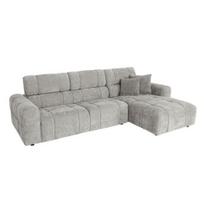 Dešininis minkštas kampas Home4You Belisma RC, pilkas