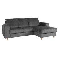 Dešininis minkštas kampas Home4You Karl RC, pilkas