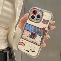 Cartoon Bear Suitable for IPhone16promax Mobile Phone Case Apple 15 Anti-fall 14 Mirror 12 Women 13 Apple 6
