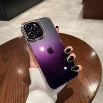 Luxury Gradient Plating Glitter Case For iPhone 11 12 13 14 15 16 Pro Max Pro Max Plus Fashion Shockproof Transparent Soft Cover For iPhone 13 pro