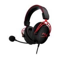HyperX Cloud Alpha Laidinės žaidimų ausinės Dvigubos kameros garsiakalbiai Patogumas Aliuminio rėmas Nuimamas mikrofonas Veikia su PC PS4 PS5 Xbox One Switch raudona/juoda