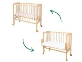 Waldin Bedside 2in1 lopšiukas su čiužiniu Natural