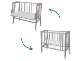 Waldin Bedside 2in1 lopšiukas su čiužiniu Gray