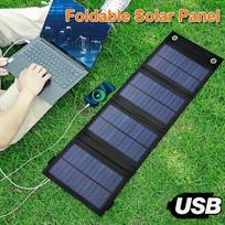 Sulankstomas saulės kroviklis telefonams kelionėms, 10W-USB, dydis: 30cm-14,5cm