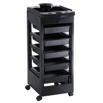 Kirpėjo vežimėlis HAIRDRESSER HELPER PRACTIC BLACK