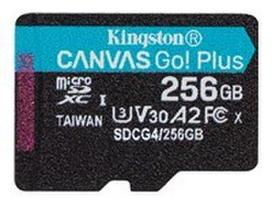 KINGSTON 256GB microSDXC Canvas Go Plus Gen4 200R A2 U3 Single Pack w/o ADP
