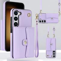 Rankinis dirželis, crossbody telefono dėklas Samsung Galaxy S24 FE S25 Ultra S23 S22 S21 Plus A16 A15 A35 A55 A14 A54 A53 piniginė, kortelių H Galaxy S23