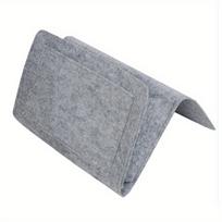 Veltinis lovos šoninis laikymo krepšys organizatorius lovos stalo krepšys sofa TV pultelis pakabinamas sofos laikymo organizatorius lovos laikiklio kišenės šviesiai pilka spalva