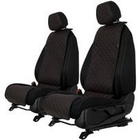 Sėdynių užvalkalai EVAtech ECO Basic, 2 vnt. - juoda / juodi kraštai / raudonos siūlės