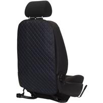Automobilio sėdynės atlošo apsauga nuo vaikų EVAtech ECO 75x46 cm - juoda / juodi kraštai / mėlynos siūlės