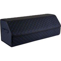 Bagažinės daiktadėžė EVAtech ECO XL 30x30x80 cm - juoda / juodi kraštai / mėlynos siūlės / raudonas vidus