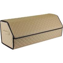 Bagažinės daiktadėžė EVAtech ECO XL 30x30x80 cm - smėlio / juodi kraštai / smėlio siūlės / juodas vidus