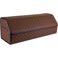 Bagažinės daiktadėžė EVAtech ECO XL 30x30x80 cm - ruda / juodi kraštai / rudos siūlės / juodas vidus