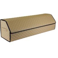 Bagažinės daiktadėžė EVAtech ECO XXL 30x30x100 cm - smėlio / juodi kraštai / smėlio siūlės / raudonas vidus