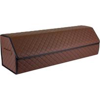 Bagažinės daiktadėžė EVAtech ECO XXL 30x30x100 cm - ruda / juodi kraštai / rudos siūlės / raudonas vidus