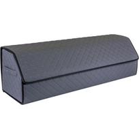 Bagažinės daiktadėžė EVAtech ECO XXL 30x30x100 cm - pilka / juodi kraštai / pilkos siūlės / raudonas vidus
