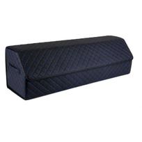 Bagažinės daiktadėžė EVAtech ECO XXL 30x30x100 cm - juoda / juodi kraštai / mėlynos siūlės / raudonas vidus