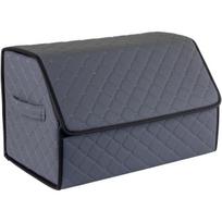 Bagažinės daiktadėžė EVAtech ECO M 30x30x50 cm - juoda / juodi kraštai / mėlynos siūlės / juodas vidus