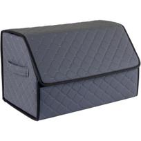 Bagažinės daiktadėžė EVAtech ECO M 30x30x50 cm - pilka / juodi kraštai / pilkos siūlės / juodas vidus