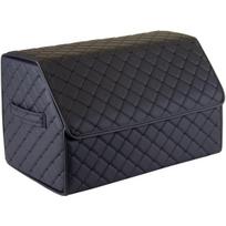 Bagažinės daiktadėžė EVAtech ECO M 30x30x50 cm - juoda / juodi kraštai / juodos siūlės / juodas vidus