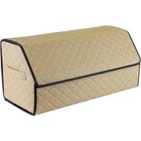 Bagažinės daiktadėžė EVAtech ECO L 30x30x65 cm - smėlio / juodi kraštai / smėlio siūlės / juodas vidus