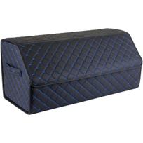 Bagažinės daiktadėžė EVAtech ECO L 30x30x65 cm - juoda / juodi kraštai / mėlynos siūlės / juodas vidus