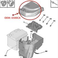 Naujas saugiklių dėžutės dangtelio remontas 6500CA Citroen C4 Picasso DS5 Peugeot 3008 307 308 408