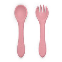 Petite&Mars Take&Match Silicone Cutlery stalo įrankiai Dusty Rose 6 m+ 2 vnt.