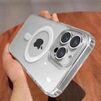 Original Magnetic Magsafe Transparent Case For iPhone 16 15 14 13 11 12 Pro Max 16 Plus Shockproof Wireless Charge Acrylic Cover For iPhone 16 Pro