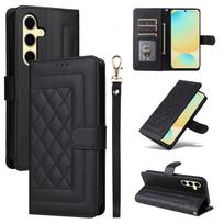 Skirta Samsung Galaxy S24 FE S24 S23 Ultra S22 S21 Plus A06 A16 A05 A05S A15 A25 A35 A55 A54 A34 A24 Apyrankės Piniginės Dėklas For Samsung Galaxy S22 gray