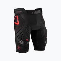 Leatt Impact 3DF 5.0 vyriški dviratininkų šortai su apsaugomis juodi/raudoni 5019000321
