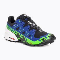 Vyriški bėgimo bateliai Salomon Spikecross 6 GTX black/surf the web/green gecko