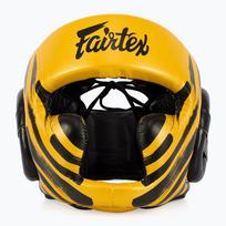 Bokso šalmas Fairtex Microfiber Headguard gold