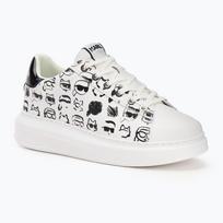 Moteriški batai KARL LAGERFELD Kapri Twin Nft Graffiti white leather w/black