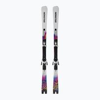 Kalnų slidės Salomon E Addikt Pro 66 + apkaustai MI12 GW whitet/race blue/rhodamine