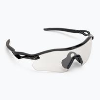 Oakley Radar Plate poliruoti juodi/skaidrūs iki juodų iridinių fotochrominių akinių nuo saulės akiniai