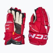 Ledo ritulio pirštinės CCM Tacks XF SR red/white