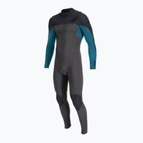 Vaikiškas plaukimo hidrokostiumas O'Neill Hyperfreak Fire 5/4+ Chest Zip Full midnight/black/tidepool