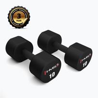 Hanteliai HMS HPT02 TPU 2 vnt. 10 kg black