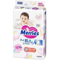 Sauskelnės Merries M 6-11 kg, 56+4 vnt.