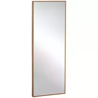 Sieninis veidrodis 125x45cm su mediniu rėmu, natūralus