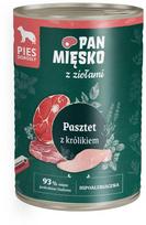 Šunų Maistas - PAN MIĘSKO Triušių Paštetas su Žolelėmis be Grūdų 400g
