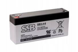 Akumuliatorius (AGM) SSB SB (3.4Ah, 6V, F1, VRLA)